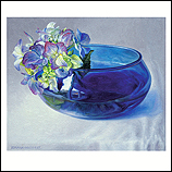 Blue bowl with Hydrangea