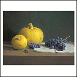 Still life with grapes and pumpki…
