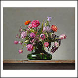 Flower still life with small tort…