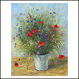 Field bouquet in a bucket