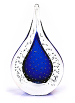 Glass Drop Flat Blue bubbles (sma…