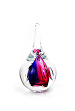 Glass Drop Blue Red Round (small)