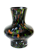 Glass vase Black Multicolor