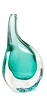 Glass vase turquoise