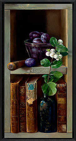 Chest with plums