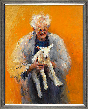 Old man with lamb