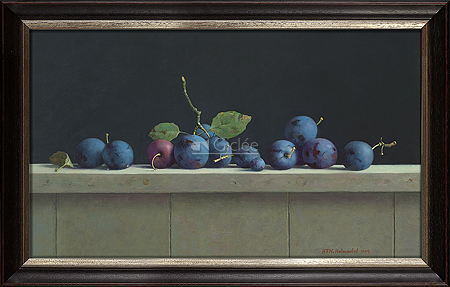 Stilleven met pruimen