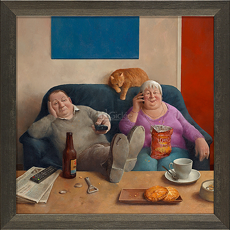 Familie aan de lijn