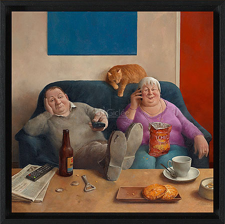 Familie aan de lijn
