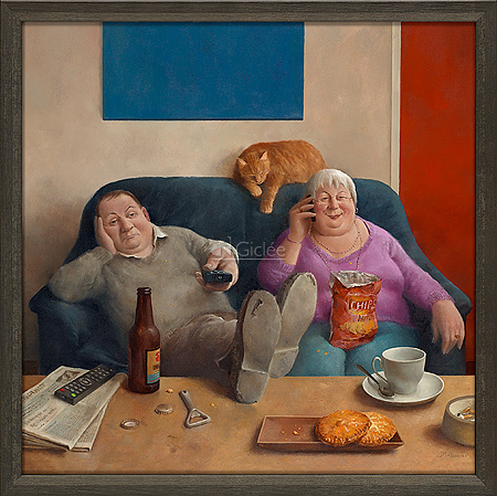 Familie aan de lijn