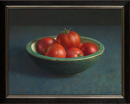 Tomaten in groene bak
