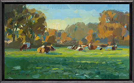 Cows in autumn light