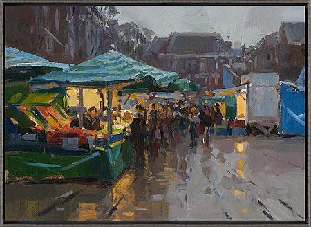 Weerspiegeling op de Vismarkt