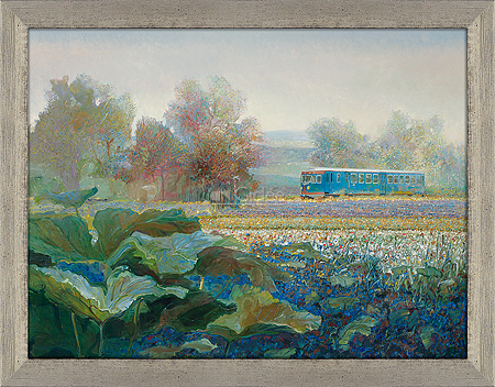 Blauwe Engel in Frans landschap