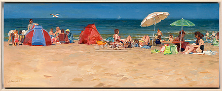 Strand op zomerdag
