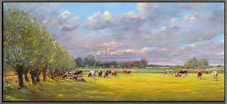 Koeien bij het wilgenlaantje