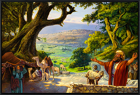 Abram's altaar bij Mamre-Hebron