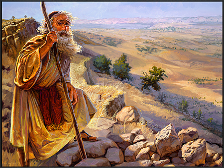 Mozes op de berg Nebo