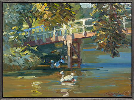 Geese at the bridge