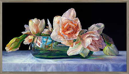 Narcissen in glazen schaal