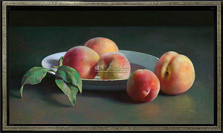 Still life with peaches