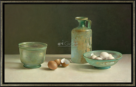 Stilleven met Romeins glas en eie…