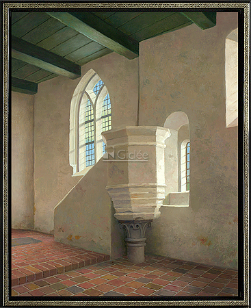 De preekstoel in de kerk van Fran…