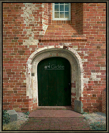 Ingang van de kerk in Westerwijtw&hellip;