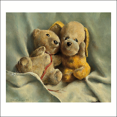Worn out cuddly toys