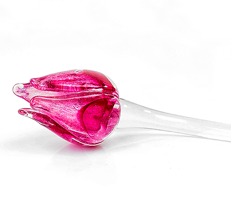 Glazen tulp Roze