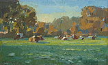 Cows in autumn light