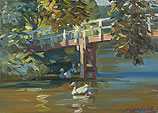 Geese at the bridge