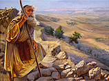 Mozes op de berg Nebo
