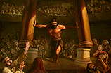 Samsom in the temple of Dagon