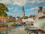 Gezicht op de stad met Martinitoren