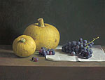 Still life with grapes and pumpki…