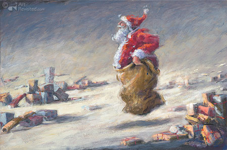 Santa's sack race