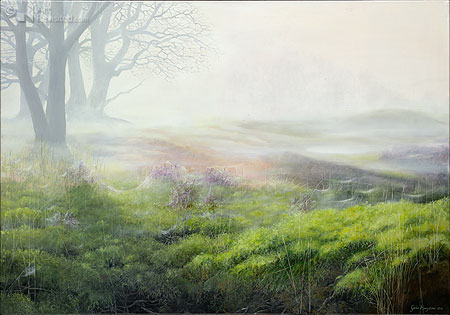 Mist over heathland