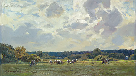 Koeien in landschap