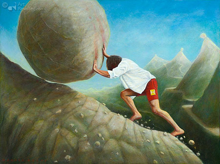 De weg naar de top (Sisyphus)