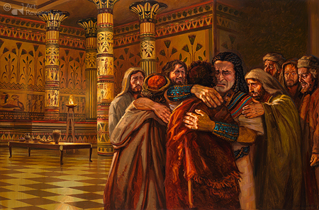 Joseph embraces his brothers