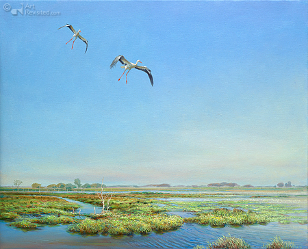 Landing storks