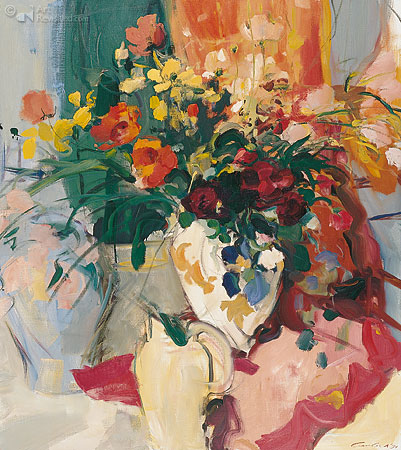 Bouquet with pitcher