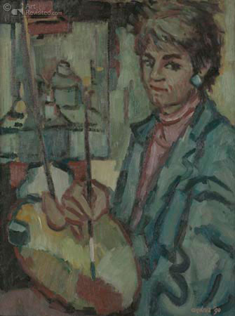 Annelies in her studio