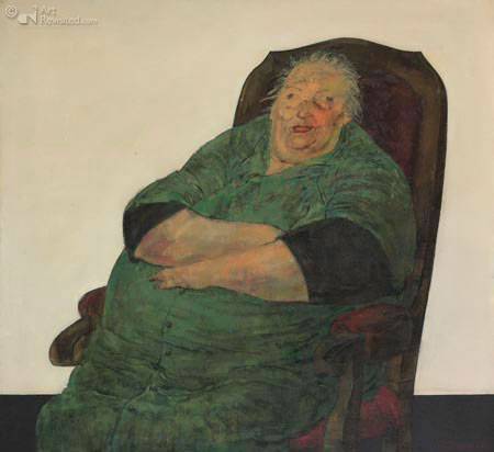 Portret grootmoeder Meertens