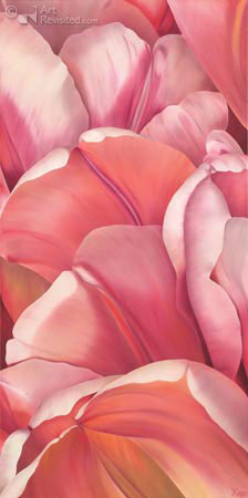 Oranje roze tulpen